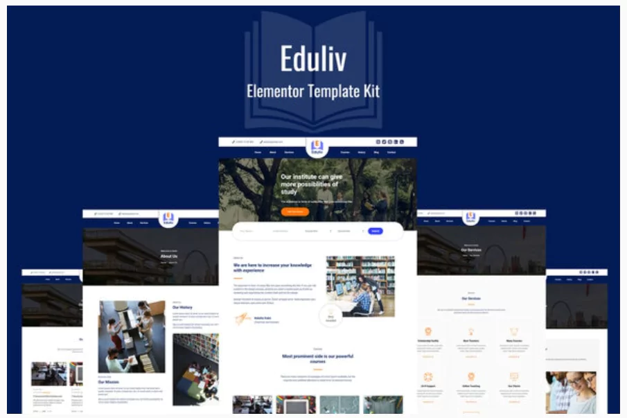 Eduliv - Education Elementor Template Kit