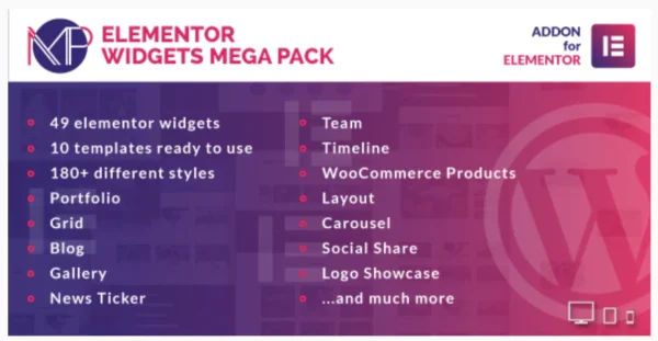 Elementor Widgets Mega Pack - Addons for Elementor Page Builder WordPress Plugin