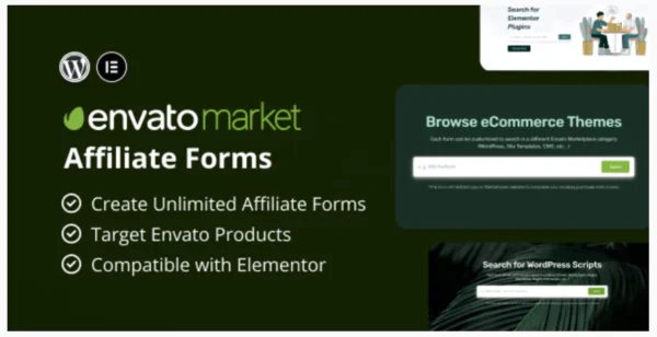 Envato Market Affiliate Forms for Elementor