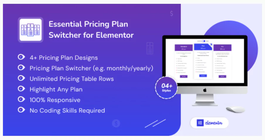 Essential Pricing Plan Switcher for Elementor