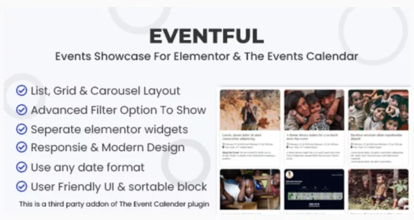 Events Showcase For Elementor And The Events Calendar