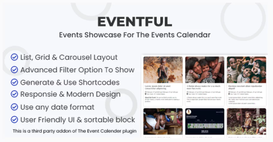 Events Showcase For The Events Calendar