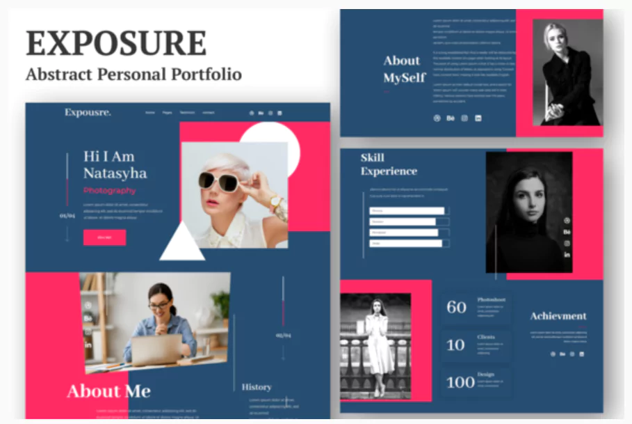 Exposure - Personal Portfolio Elementor Template Kit Exposure - Personal Portfolio Elementor Template Kit