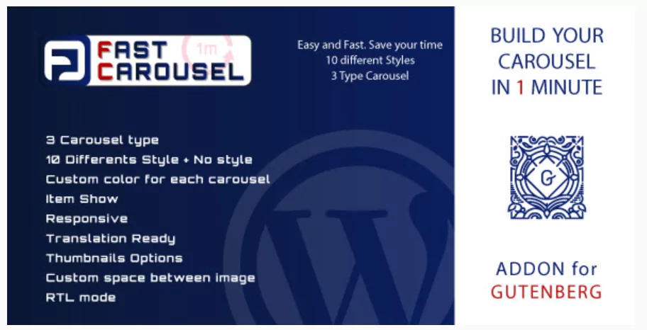 Fast Carousel for Gutenberg - WordPress Plugin