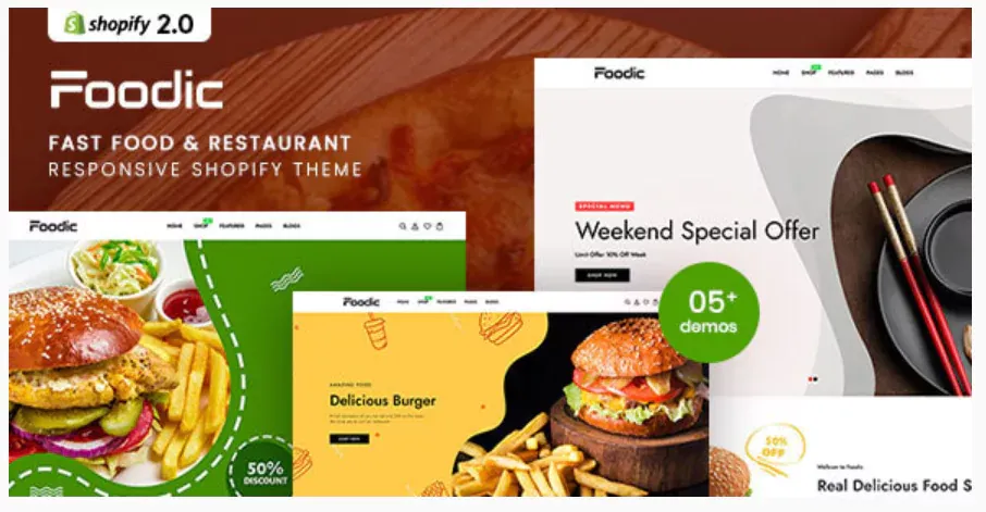 Foodic - Fast Food & Restaurant Responsive Shopify 2.0 Theme