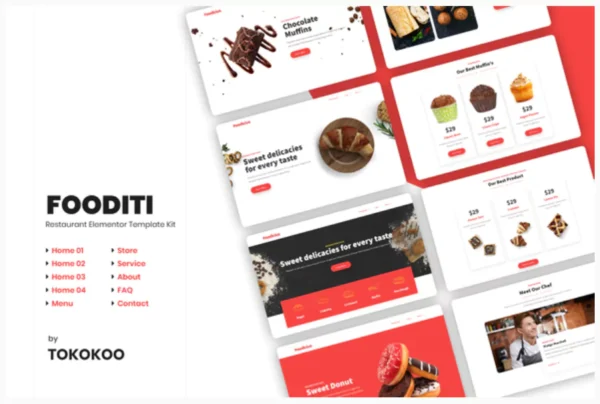Fooditi | Restaurant & Cafe Elementor Template Kit