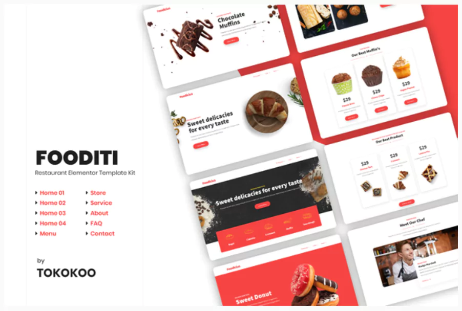 Fooditi | Restaurant & Cafe Elementor Template Kit