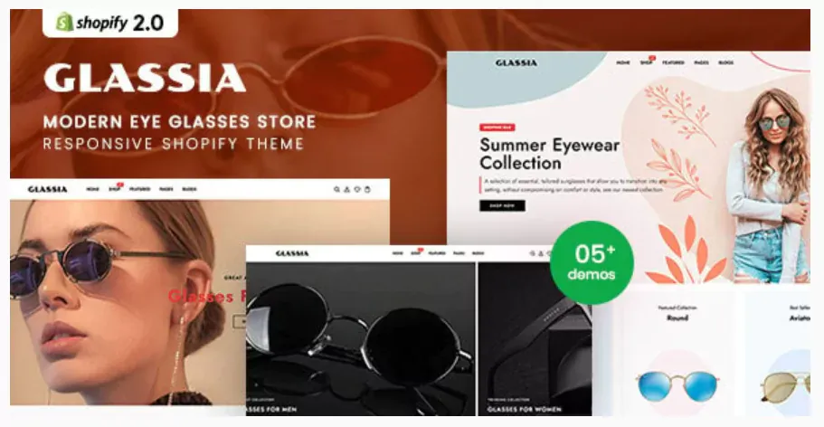 Glassia - Modern Eye Glasses Responsive Shopify Theme
