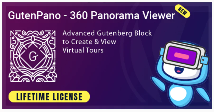 GutenPano - 360 Panorama Viewer for Gutenberg