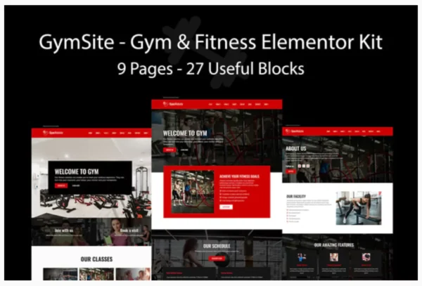 Gymsite - Gym & Fitness Elementor Template Kit