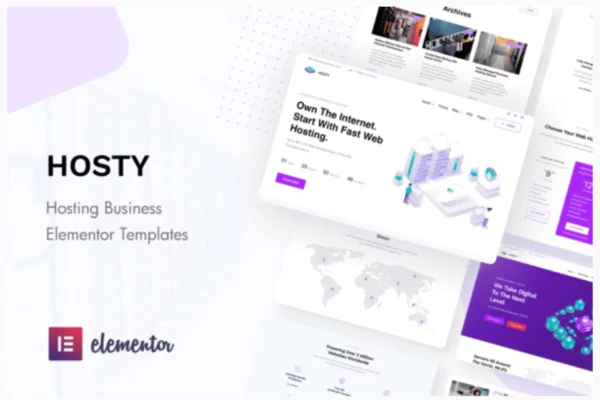 Hosty - Hosting Services Elementor Template Kit
