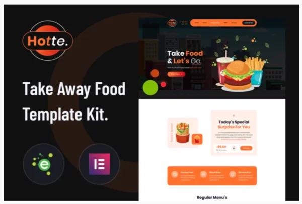Hotte - Take Away Food Elementor Template Kit