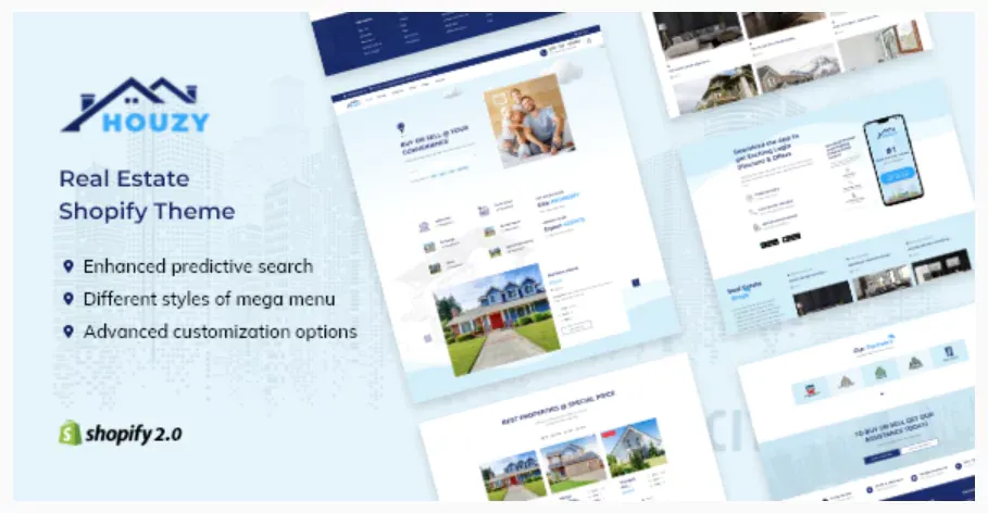 Houzy - Directory Listing, Property Marketplace Real Estate Shopify Theme