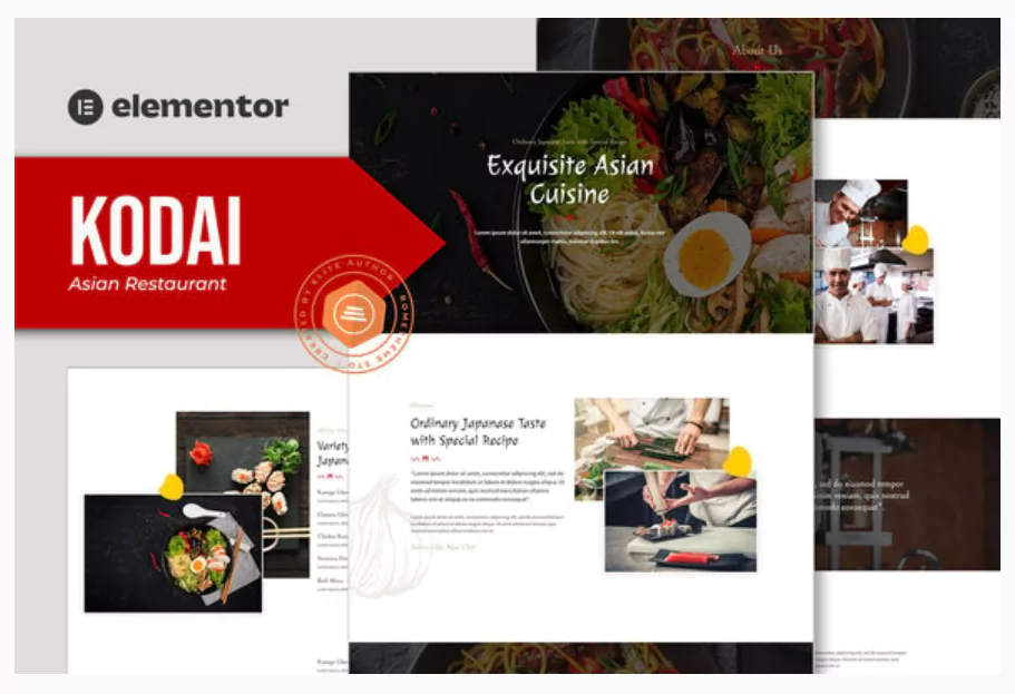 Kodai - Asian Restaurant Elementor Template Kit