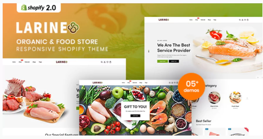 Larine - Organic & Food Store Shopify Theme Larine - Organic & Food Store Shopify Theme