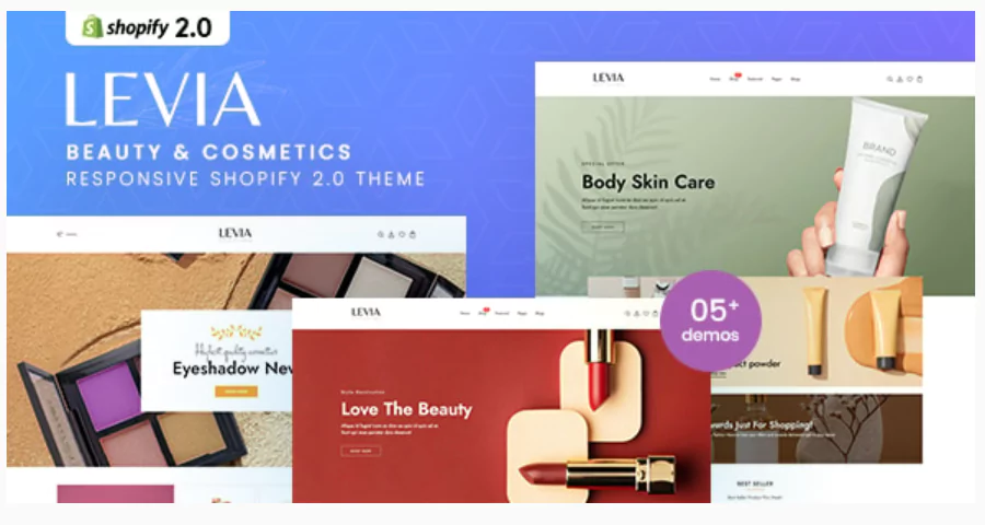 Levia - Beauty & Cosmetics Responsive Shopify 2.0 Theme