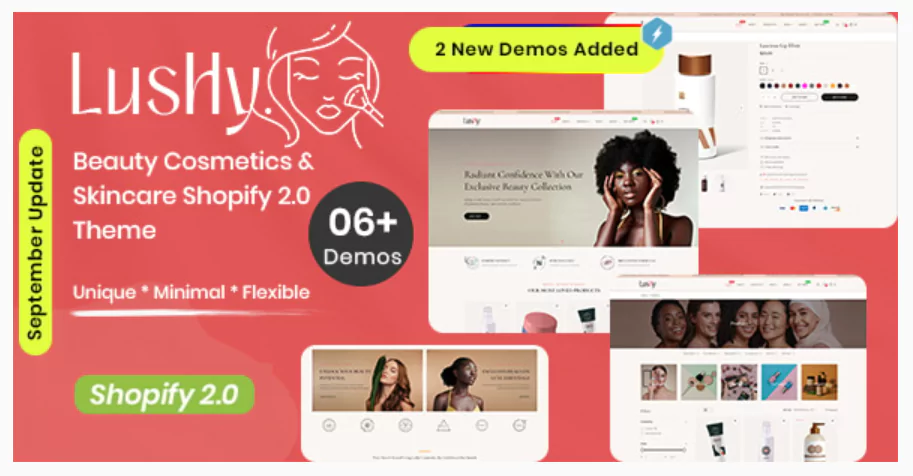 Lushy - Beauty Cosmetics & Skincare Shopify 2.0 Theme