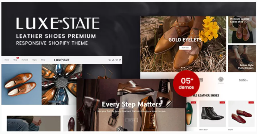LuxeState - Leather Shoes Premium Shopify Theme