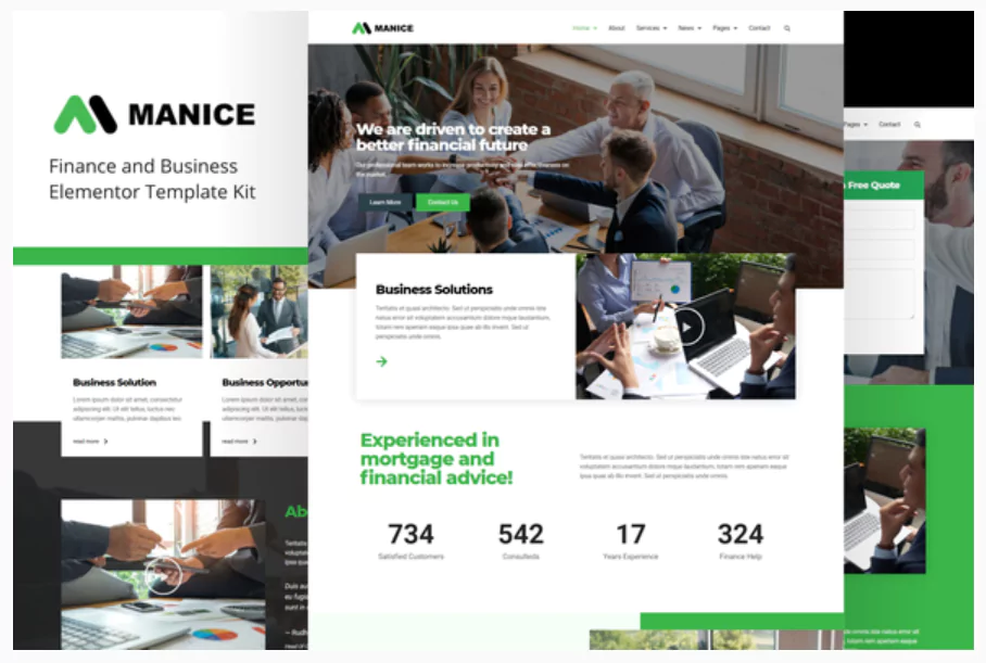 Manice - Business Elementor Template Kit