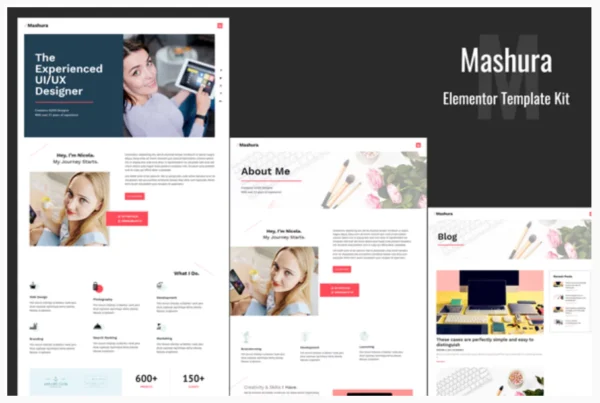 Mashura - Portfolio Elementor Template Kit