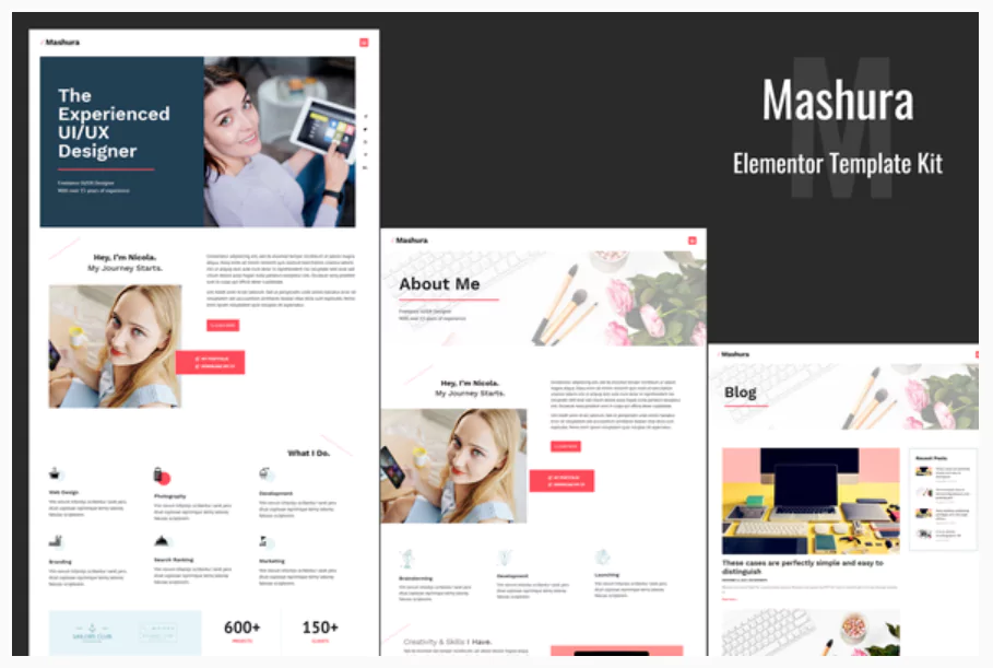 Mashura - Portfolio Elementor Template Kit