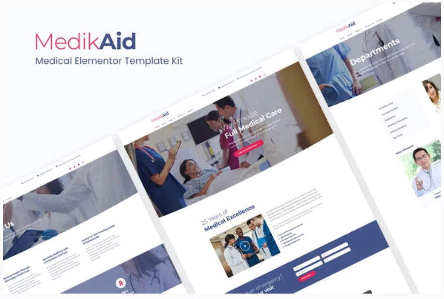 MedikAid Medical Healthcare Elementor Template Kit MedikAid | Medical Healthcare Elementor Template Kit