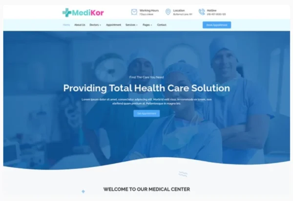 Medikor - Medical Healthcare Elementor Template Kit