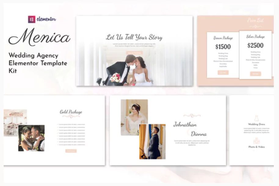 Menica - Wedding Elementor Template Kit
