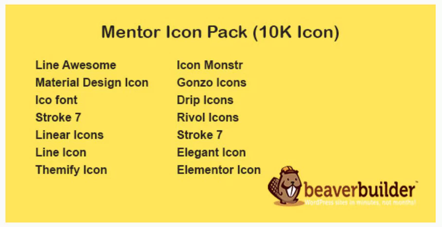 Mentor Icon Pack for Beaver Page Builder