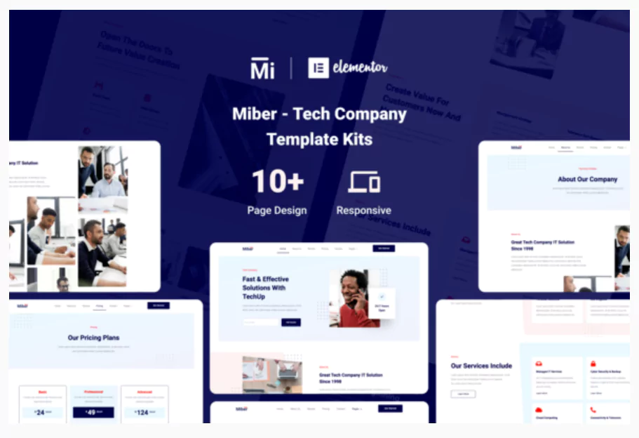 Miber - Tech Company Elementor Template Kit