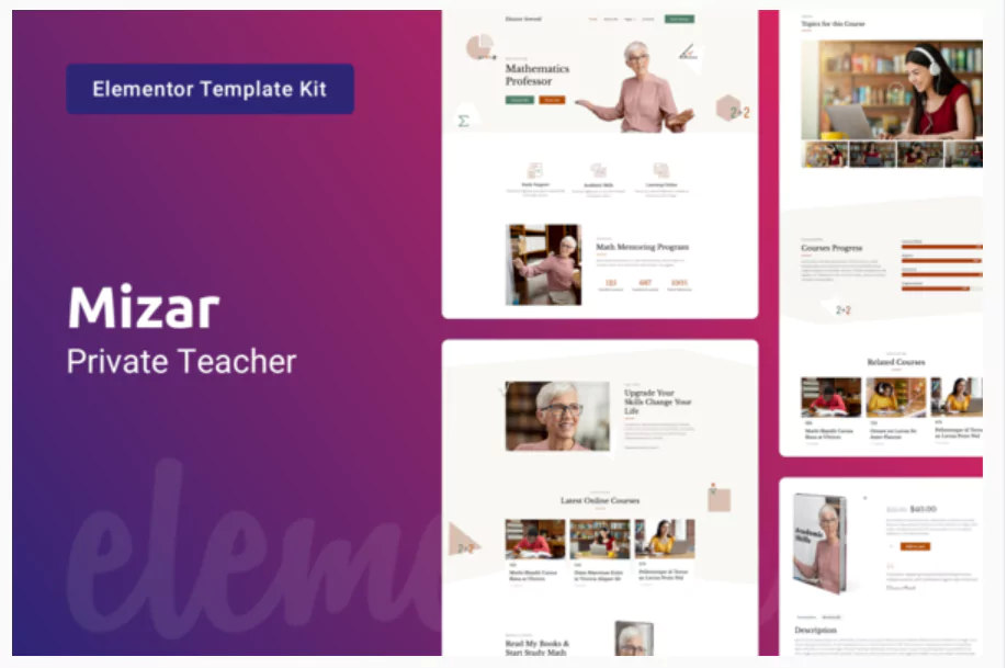 Mizar — Private Teacher & Education Elementor Template Kit