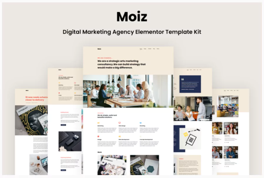 Moiz - Digital Marketing Agency Elementor Template Kit