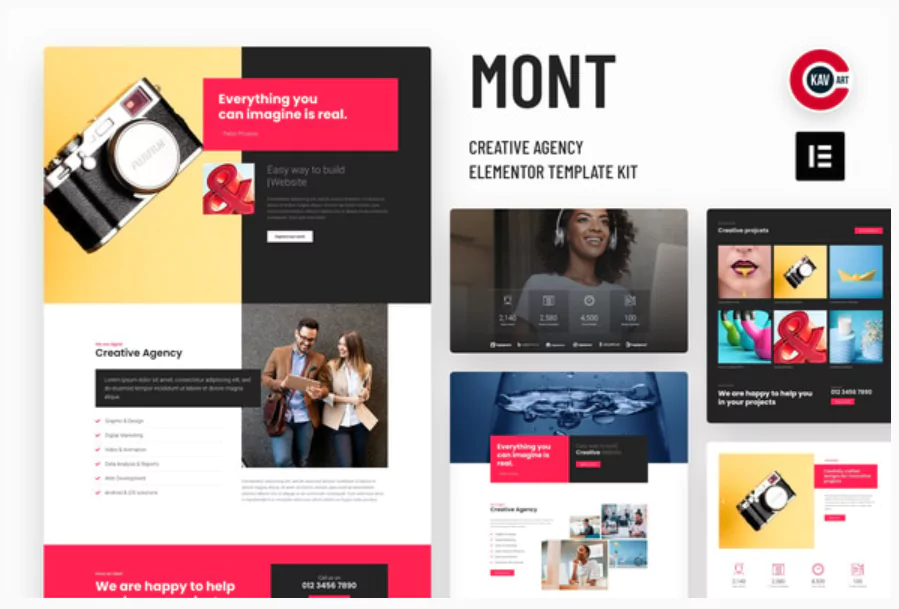 Mont - Agency Elementor Template kit