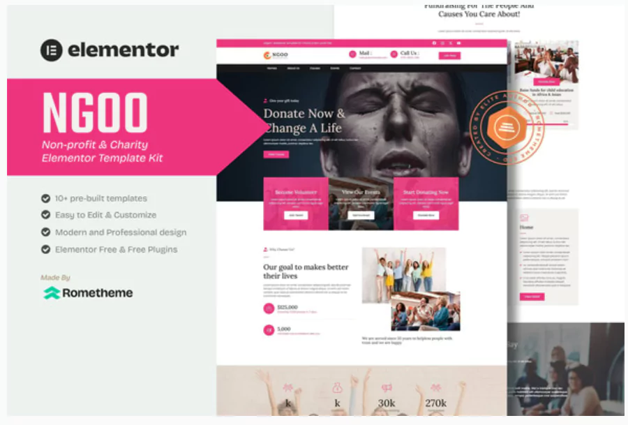 NGOO - Non-profit Charity Template Kit