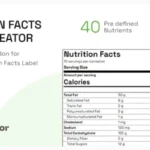Nutrition Facts Label Creator (Elementor addon)