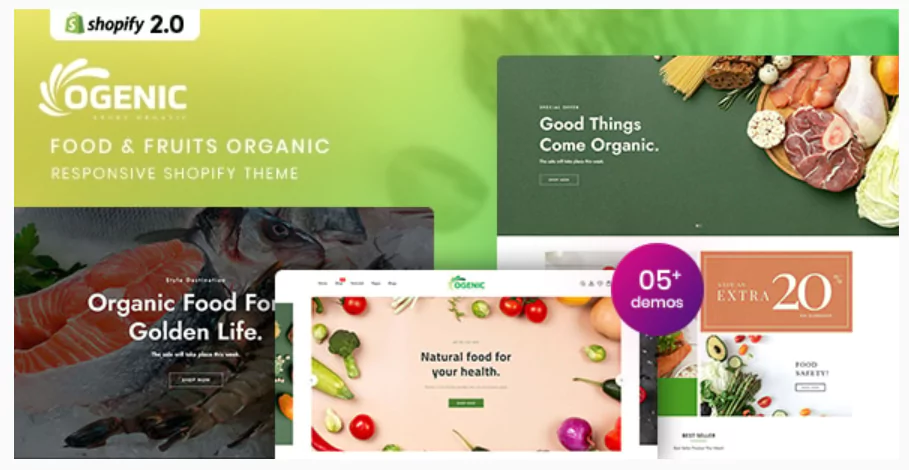 Ogenic - Food & Fruits Organic Responsive Shopify Theme