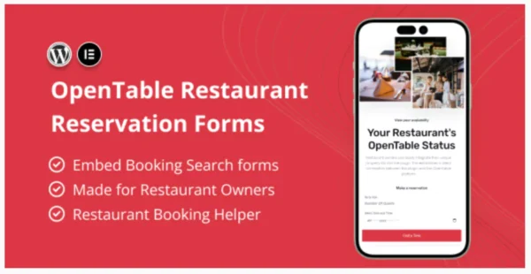 OpenTable Restaurant Reservation Forms for Elementor