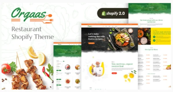 Orgass - Food Delivery Shopify Theme
