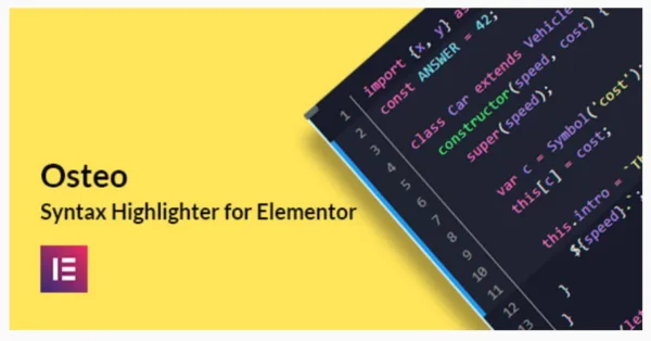 Osteo Syntax Highlighter for Elementor