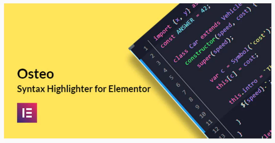 Osteo Syntax Highlighter for Elementor