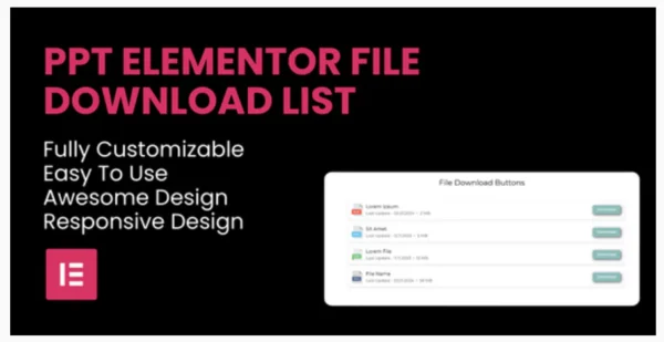 PPT - File Download List Elementor Widget