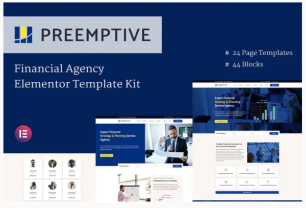 Preemptive - Business & Finance Elementor Template Kit