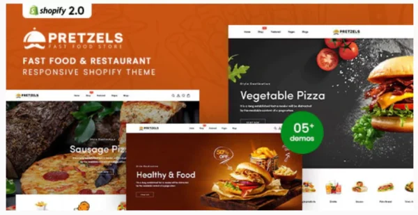 Pretzels - Fast Food & Restaurant Responsive Shopify Theme