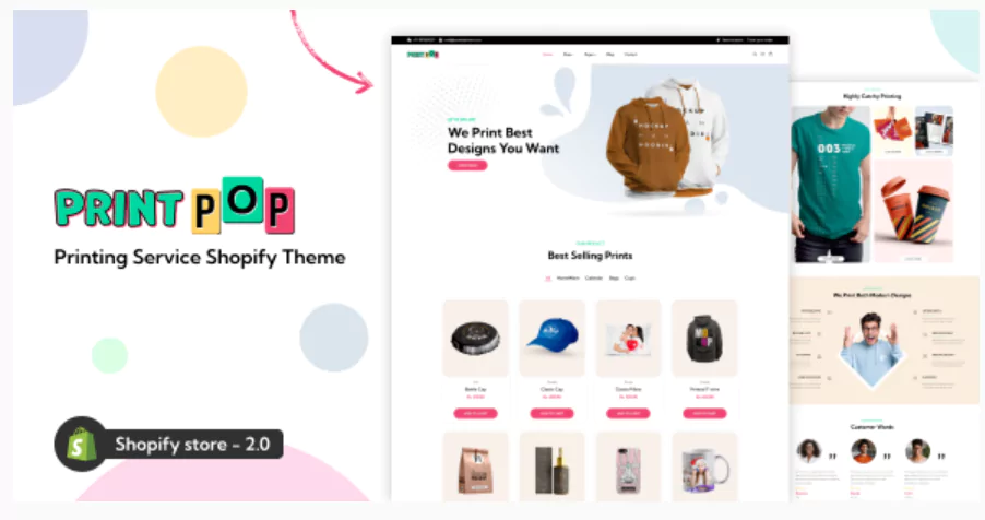 Printpop - Printing Company Shopify Theme