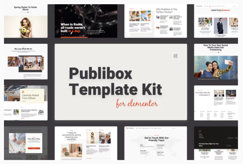 Publibox - Blog & Magazine Elementor Template Kit