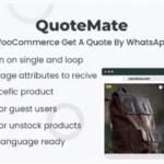 QuoteMate - WooCommerce Get A Quote By WhatsApp