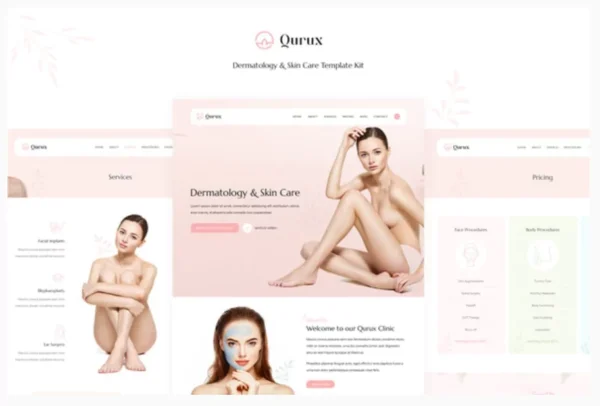 Qurux - Dermatology & Skin Care Elementor Template Kit