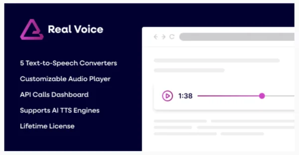 Real Voice - AI Text to Speech Plugin for WordPress