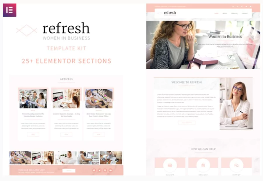 Refresh - Women in Business Elementor Template Kit