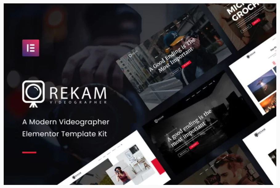 Rekam Kit - Modern Videographer Elementor Pro Template Kit Rekam Kit - Modern Videographer Elementor Pro Template Kit
